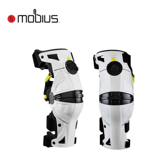 Joelheiras Mobius X8 Branco/Amarelo