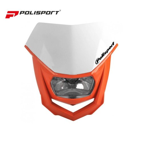 Polisport Headlight Halo White/ Orange